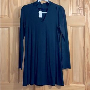 NWT Aeropostale Blk Ribbed Sweater Dress. Sz L